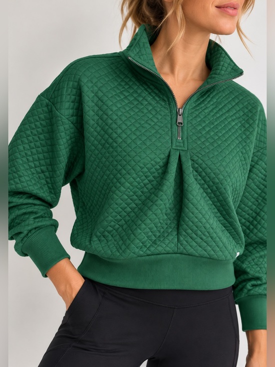 Lole Tops - Lole Quilted Pullover Half Zip Kelly Green Size M